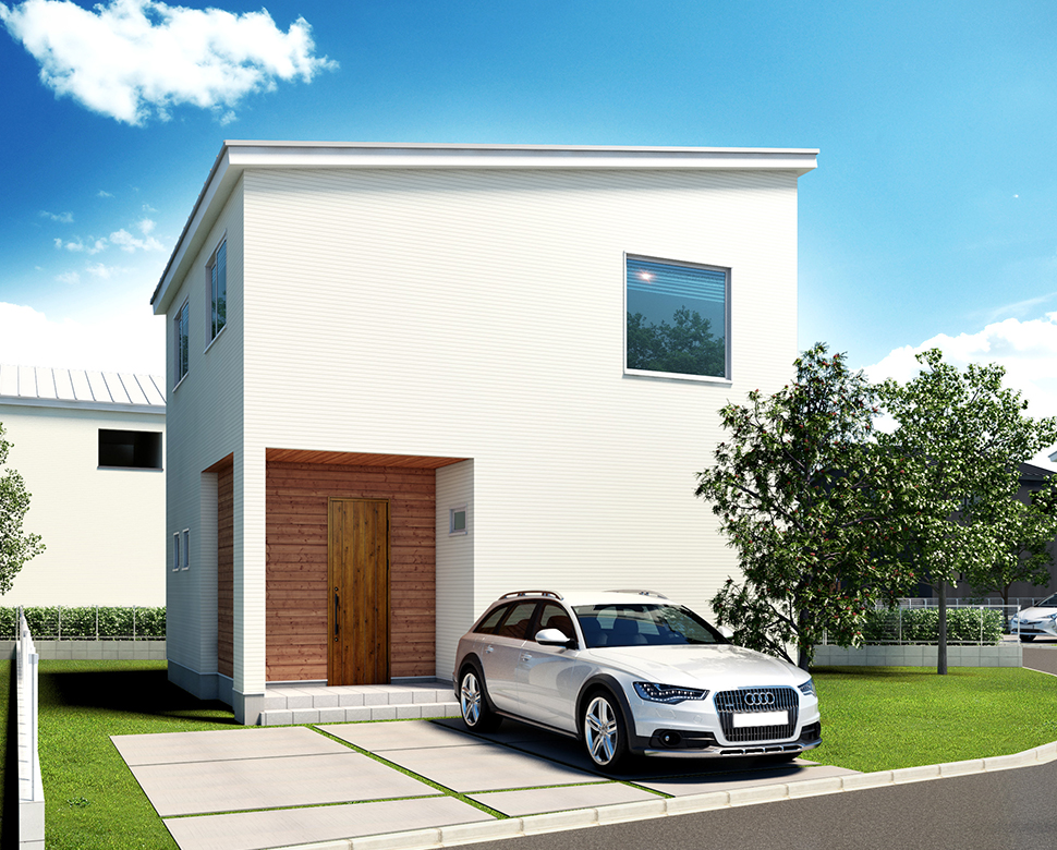 松本市今井
片流れ屋根の
スタイリッシュな家