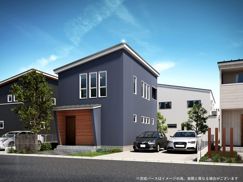 松本市里山辺
大人かわいい
ネイビー×ホワイトの家