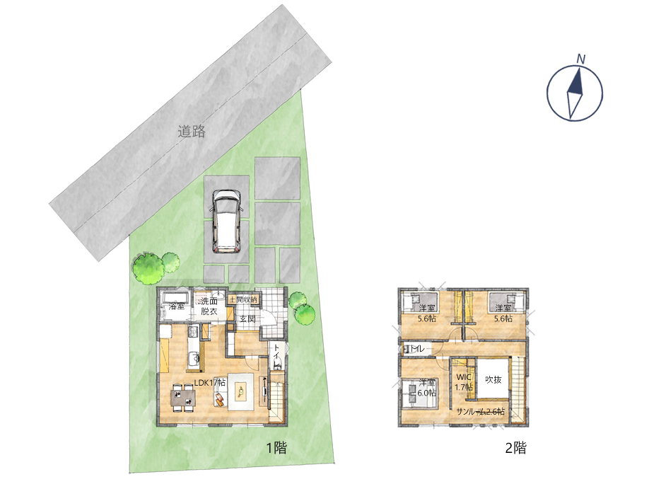 松本市 寿中
子育てしやすい周辺環境
パパ・ママに優しい家ギャラリー