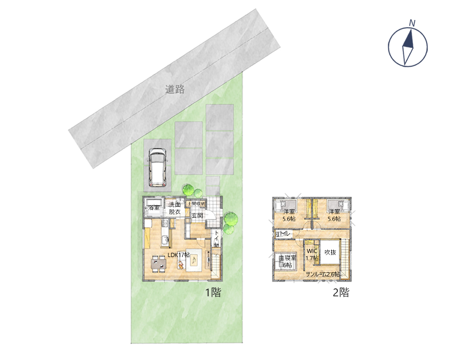 松本市 神林
子育てしやすい周辺環境
パパ・ママに優しい家ギャラリー