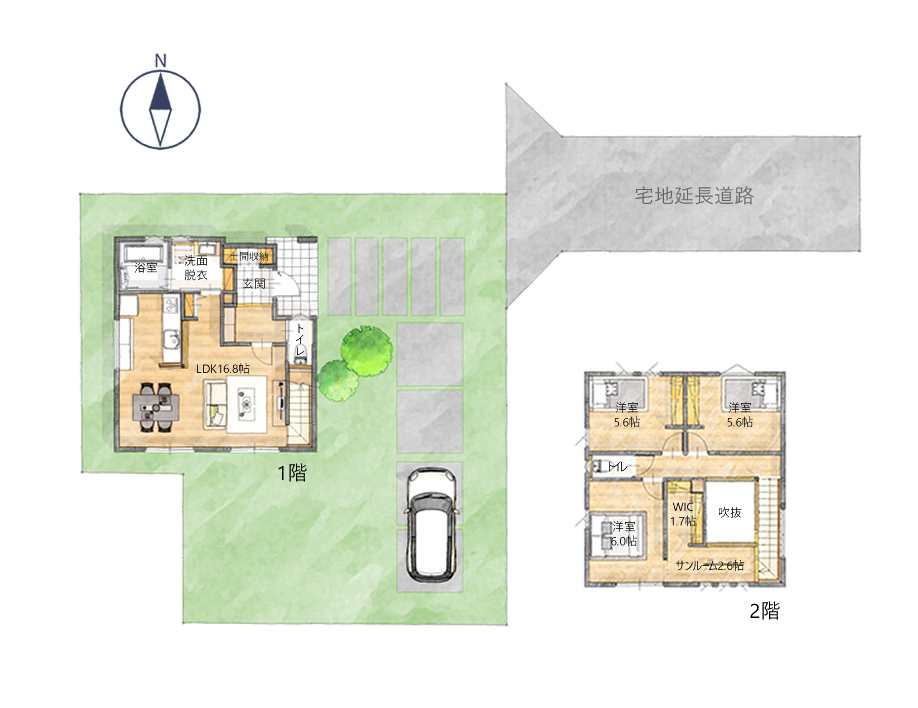松本市宮渕本村
子育てしやすい周辺環境
パパ・ママに優しい家ギャラリー
